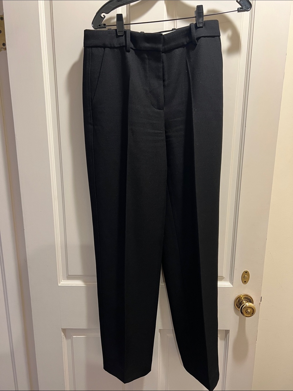Black Tailored High-Waist Dress Pants